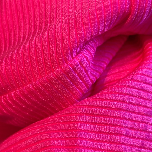 NWT Aerie Swim Hot Pink bikini- halter top with high rise bottoms! - Picture 4 of 5